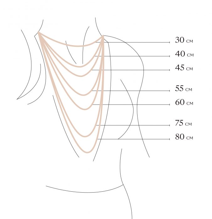 Sofija Necklaces Size Guide
