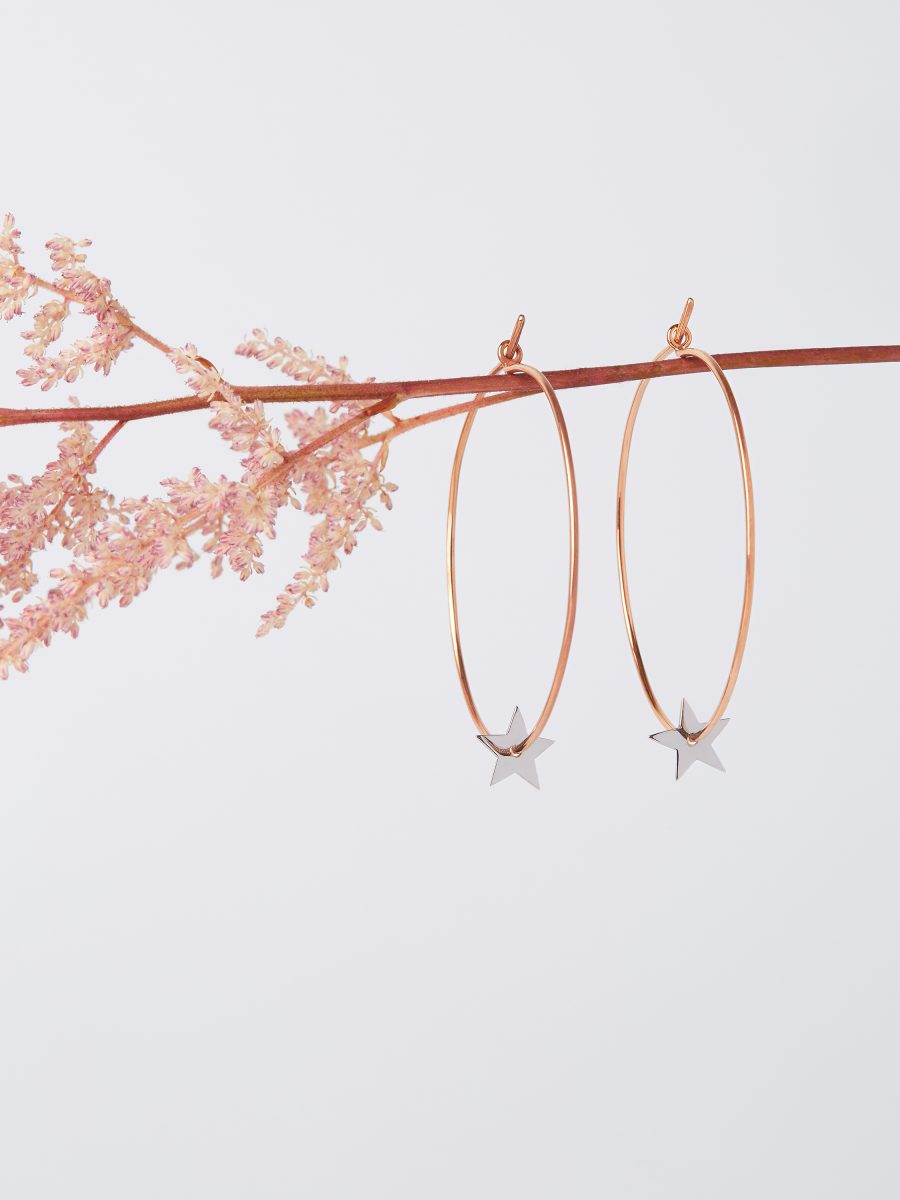 Star Hoop Earrings