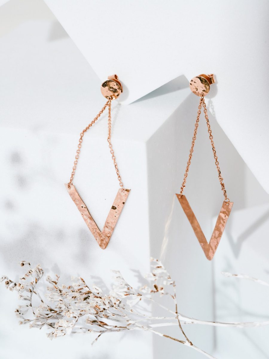 V Shape Drop Earrings